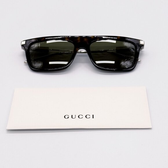 NEW AUTHENTIC GUCCI GG1437S 002 SQUARE MEN SUNGLASSES GUCCI - Picture 10 of 11